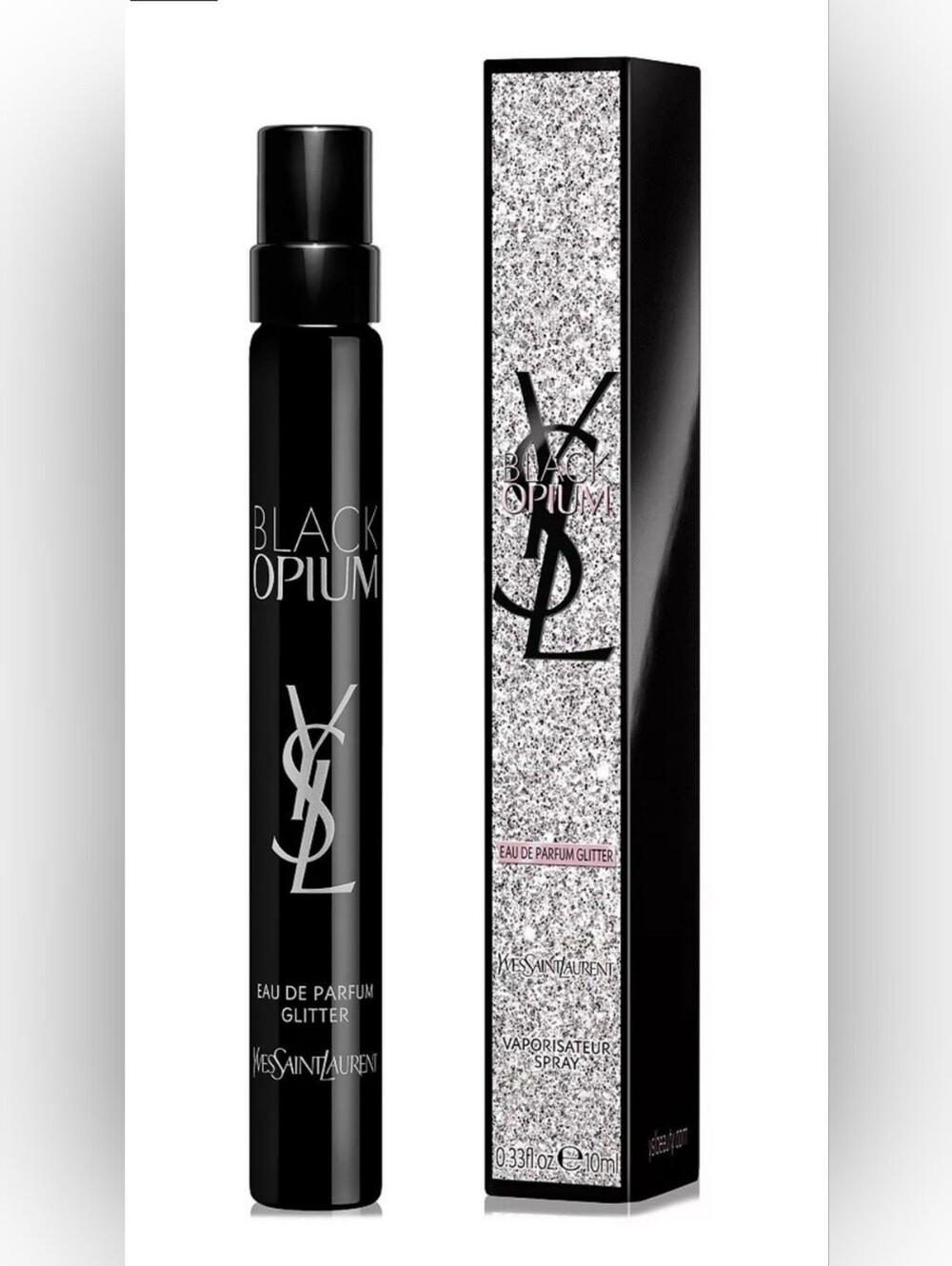 "Empty" Yves Saint Laurent YSL Black Opium Glitter Bottle NIB Collectible